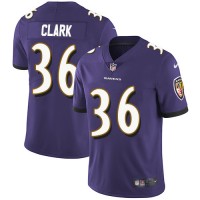 Nike Baltimore Ravens #36 Chuck Clark Purple Team Color Men's Stitched NFL Vapor Untouchable Limited Jersey