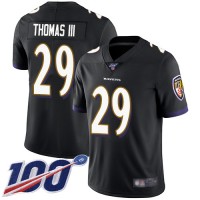 Nike Baltimore Ravens #29 Earl Thomas III Black Alternate Men's Stitched NFL 100th Season Vapor Limited Jersey