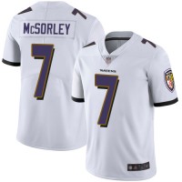 Nike Baltimore Ravens #7 Trace McSorley White Men's Stitched NFL Vapor Untouchable Limited Jersey