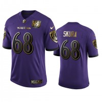 Baltimore Baltimore Ravens #68 Matt Skura Men's Nike Purple Team 25th Season Golden Limited NFL Jersey