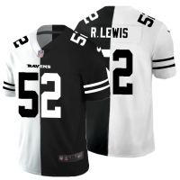 Baltimore Baltimore Ravens #52 Ray Lewis Men's Black V White Peace Split Nike Vapor Untouchable Limited NFL Jersey