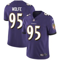 Nike Baltimore Ravens #95 Derek Wolfe Purple Team Color Men's Stitched NFL Vapor Untouchable Limited Jersey