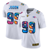 Baltimore Baltimore Ravens #99 Matthew Judon Men's White Nike Multi-Color 2020 NFL Crucial Catch Limited NFL Jersey