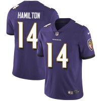 Nike Baltimore Ravens #14 Kyle Hamilton Purple Team Color Men's Stitched NFL Vapor Untouchable Limited Jersey