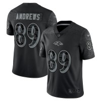 Baltimore Baltimore Ravens #89 Mark Andrews Black Men's Nike NFL Black Reflective Limited Jersey