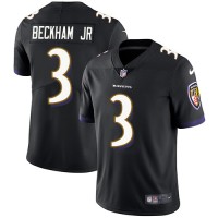 Nike Baltimore Ravens #3 Odell Beckham Jr. Black Alternate Men's Stitched NFL Vapor Untouchable Limited Jersey