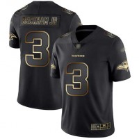 Nike Baltimore Ravens #3 Odell Beckham Jr. Black/Gold Men's Stitched NFL Vapor Untouchable Limited Jersey