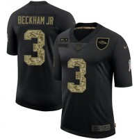 Baltimore Baltimore Ravens #3 Odell Beckham Jr. Men's Nike 2020 Salute To Service Camo Limited NFL Jersey Black