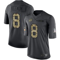 Nike Washington Commanders #8 Case Keenum Black Men's Stitched NFL Limited 2016 Salute to Service Jersey