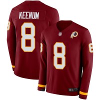 Nike Washington Commanders #8 Case Keenum Burgundy Red Team Color Men's Stitched NFL Limited Therma Long Sleeve Jersey