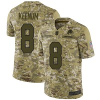 Nike Washington Commanders #8 Case Keenum Camo Men's Stitched NFL Limited 2018 Salute To Service Jersey