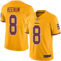 Nike Washington Commanders #8 Case Keenum Gold Men's Stitched NFL Limited Rush Jersey