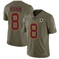 Nike Washington Commanders #8 Case Keenum Olive Men's Stitched NFL Limited 2017 Salute to Service Jersey