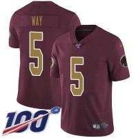 Nike Washington Commanders #5 Tress Way Burgundy Alternate Men's Stitched NFL 100th Season Vapor Untouchable Limited Jersey