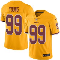 Nike Washington Commanders #99 Chase Young Gold Men's Stitched NFL Limited Rush Jersey