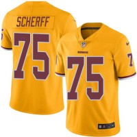 Nike Washington Commanders #75 Brandon Scherff Gold Men's Stitched NFL Limited Rush Jersey