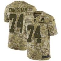 Nike Washington Commanders #74 Geron Christian Camo Men's Stitched NFL Limited 2018 Salute To Service Jersey