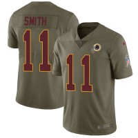 Nike Washington Commanders #11 Alex Smith Olive Men's Stitched NFL Limited 2017 Salute To Service Jersey