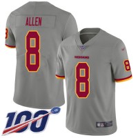 Nike Washington Commanders #8 Kyle Allen Gray Men's Stitched NFL Limited Inverted Legend 100th Season Jersey