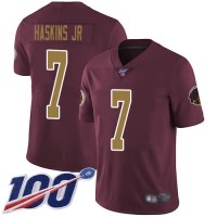 Nike Washington Commanders #7 Dwayne Haskins Jr Burgundy Red Alternate Men's Stitched NFL 100th Season Vapor Limited Jersey