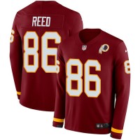 Nike Washington Commanders #86 Jordan Reed Burgundy Red Team Color Men's Stitched NFL Limited Therma Long Sleeve Jersey