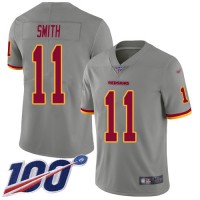 Nike Washington Commanders #11 Alex Smith Gray Men's Stitched NFL Limited Inverted Legend 100th Season Jersey
