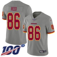 Nike Washington Commanders #86 Jordan Reed Gray Men's Stitched NFL Limited Inverted Legend 100th Season Jersey