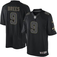 Nike New Orleans Saints #9 Drew Brees Black Men's Stitched NFL Impact Limited Jersey