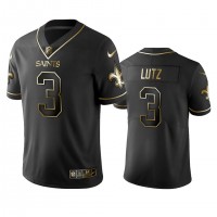 New Orleans Saints #3 Wil Lutz Men's Stitched NFL Vapor Untouchable Limited Black Golden Jersey