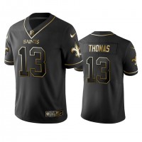 New Orleans Saints #13 Michael Thomas Men's Stitched NFL Vapor Untouchable Limited Black Golden Jersey