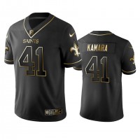 New Orleans Saints #41 Alvin Kamara Men's Stitched NFL Vapor Untouchable Limited Black Golden Jersey