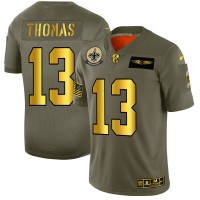 New Orleans New Orleans Saints #13 Michael Thomas NFL Men's Nike Olive Gold 2019 Salute to Service Limited Jersey