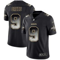 Nike New Orleans Saints #9 Drew Brees Black Men's Stitched NFL Vapor Untouchable Limited Smoke Fashion Jersey