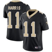 Nike New Orleans Saints #11 Deonte Harris Black Team Color Men's Stitched NFL Vapor Untouchable Limited Jersey