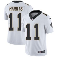 Nike New Orleans Saints #11 Deonte Harris White Men's Stitched NFL Vapor Untouchable Limited Jersey