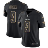 Nike New Orleans Saints #9 Drew Brees Black Men's Stitched NFL Limited Rush Impact Jersey