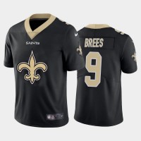 New Orleans New Orleans Saints #9 Drew Brees Black Men's Nike Big Team Logo Vapor Limited NFL Jersey