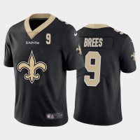 New Orleans New Orleans Saints #9 Drew Brees Black Men's Nike Big Team Logo Player Vapor Limited NFL Jersey