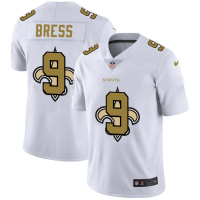 New Orleans New Orleans Saints #9 Drew Brees White Men's Nike Team Logo Dual Overlap Limited NFL Jersey