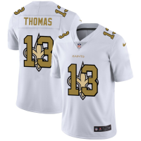 New Orleans New Orleans Saints #13 Michael Thomas White Men's Nike Team Logo Dual Overlap Limited NFL Jersey