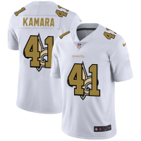 New Orleans New Orleans Saints #41 Alvin Kamara White Men's Nike Team Logo Dual Overlap Limited NFL Jersey