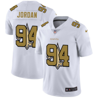 New Orleans New Orleans Saints #94 Cameron Jordan White Men's Nike Team Logo Dual Overlap Limited NFL Jersey