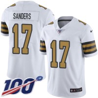 Nike New Orleans Saints #17 Emmanuel Sanders White Men's Stitched NFL Limited Rush 100th Season Jersey