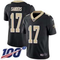 Nike New Orleans Saints #17 Emmanuel Sanders Black Team Color Men's Stitched NFL 100th Season Vapor Untouchable Limited Jersey