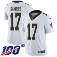 Nike New Orleans Saints #17 Emmanuel Sanders White Men's Stitched NFL 100th Season Vapor Untouchable Limited Jersey