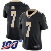 Nike New Orleans Saints #7 Taysom Hill Black Team Color Men's Stitched NFL 100th Season Vapor Limited Jersey