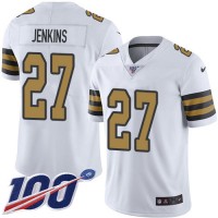 Nike New Orleans Saints #27 Malcolm Jenkins White Men's Stitched NFL Limited Rush 100th Season Jersey