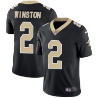 Nike New Orleans Saints #2 Jameis Winston Black Team Color Men's Stitched NFL Vapor Untouchable Limited Jersey