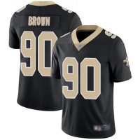 Nike New Orleans Saints #90 Malcom Brown Black Team Color Men's Stitched NFL Vapor Untouchable Limited Jersey