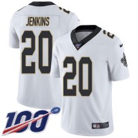 Nike New Orleans Saints #20 Janoris Jenkins White Men's Stitched NFL 100th Season Vapor Untouchable Limited Jersey